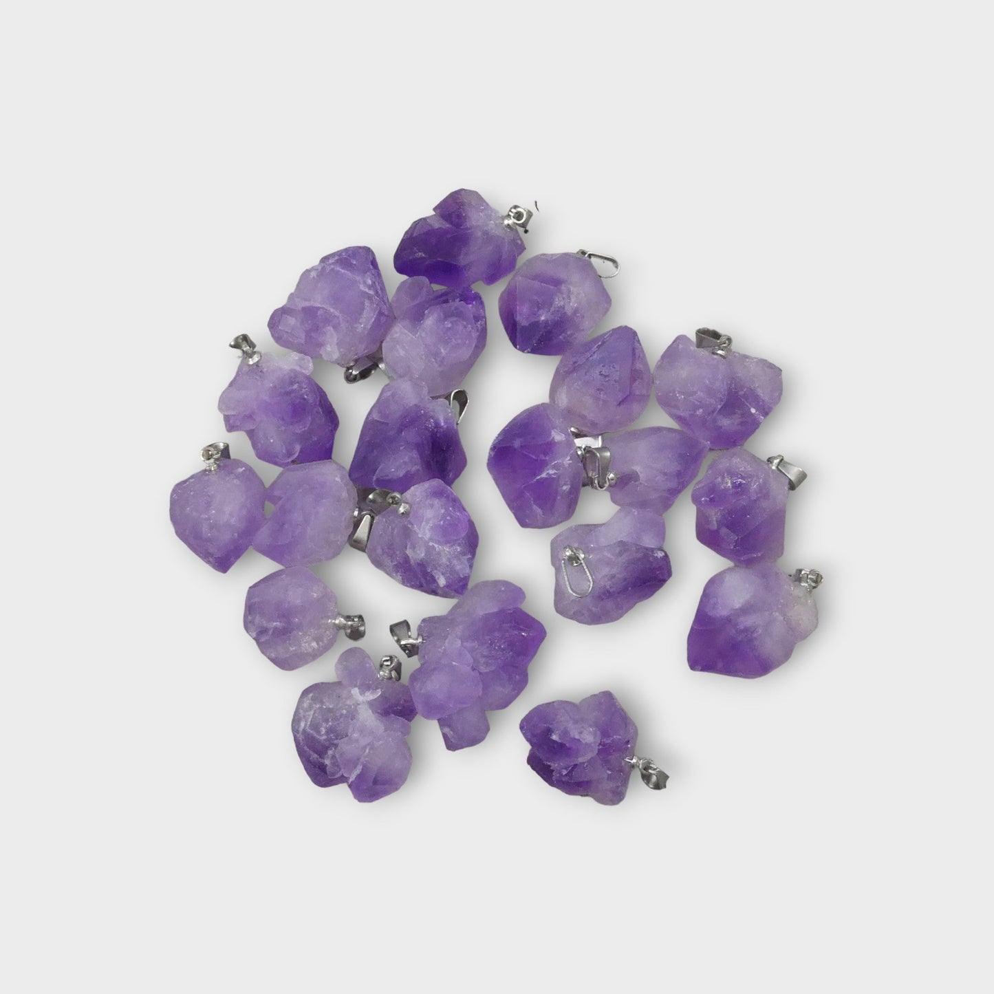 Amethyst Rough Cluster Point Pendant (1pc)-3