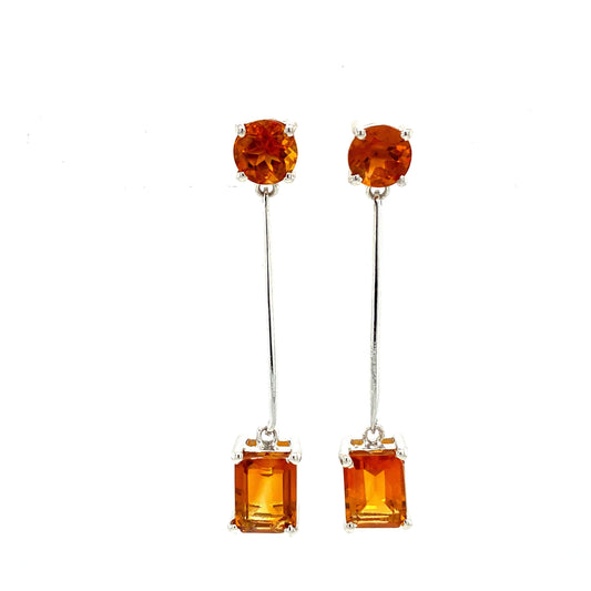 Citrine Earring in .925 Sterling Silver - KST 59588-0