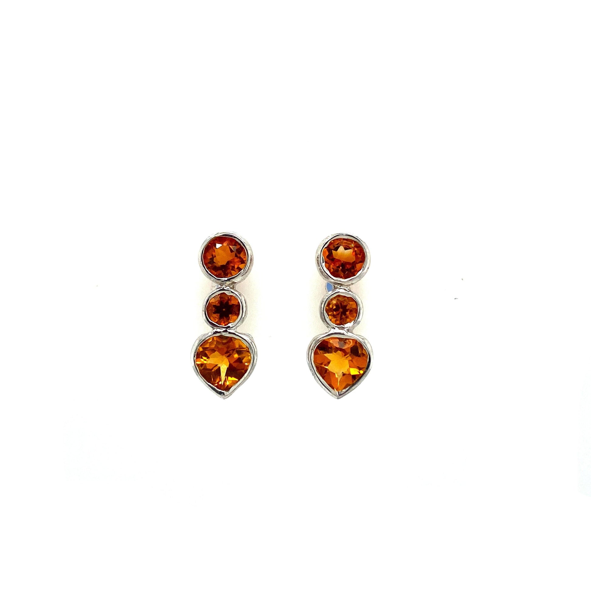 Citrine Earring in .925 Sterling Silver - KST 54035-0