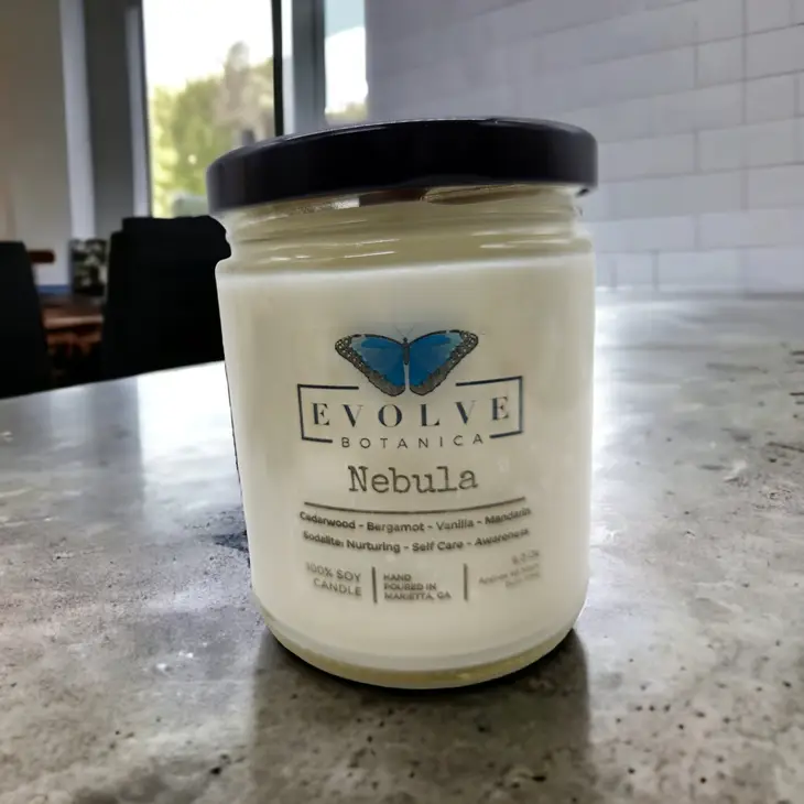 Wood Wick Gemstone Soy Candle - Nebula (Sodalite)-4